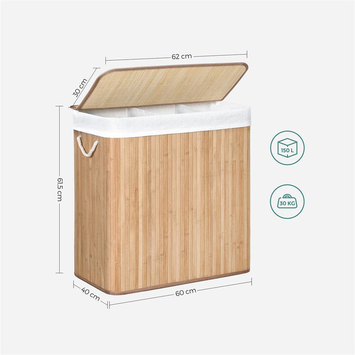 3 Sections Laundry Hamper