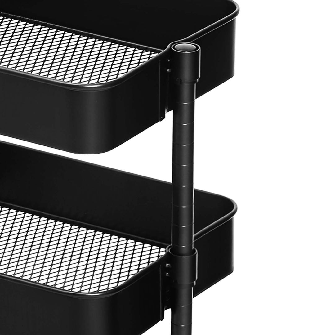 3-Tier Metal Rolling Cart