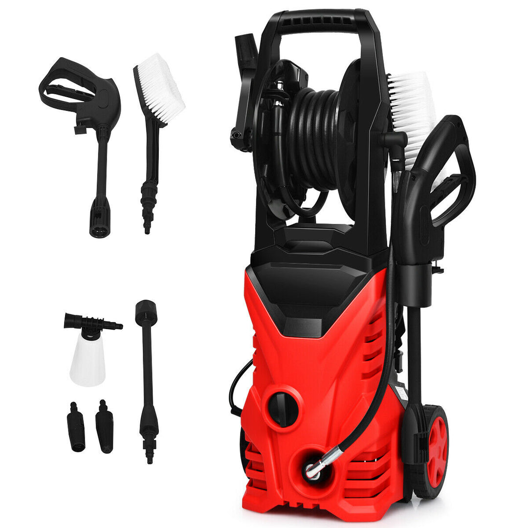 Electric Pressure Washer 2030PSI 140 Bar Water Jet Washer-Red