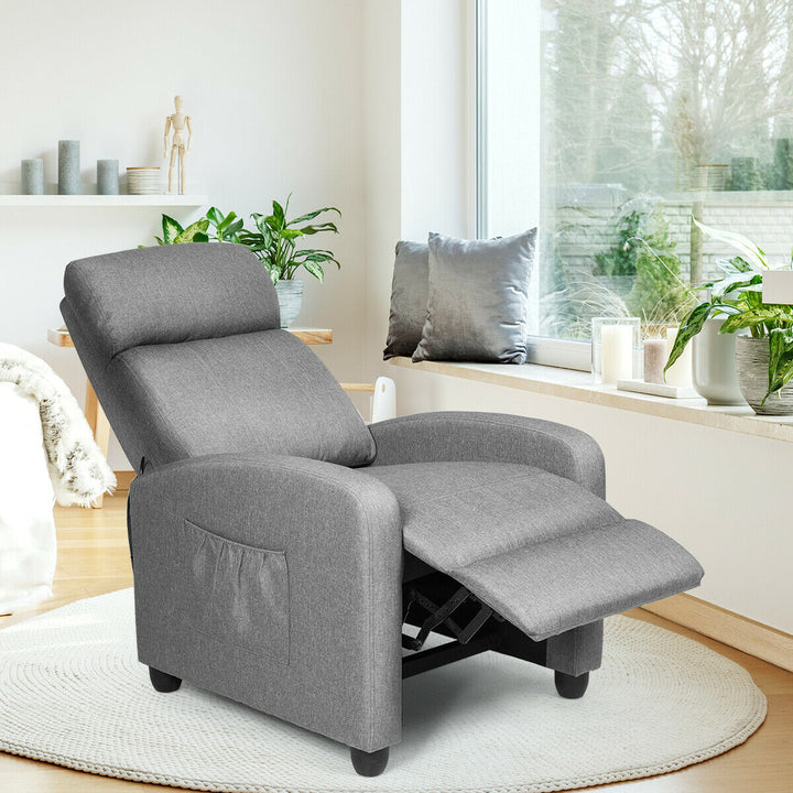 Modern Recliner Sofa Lounge / Adjustable Backrest Armchair-Grey