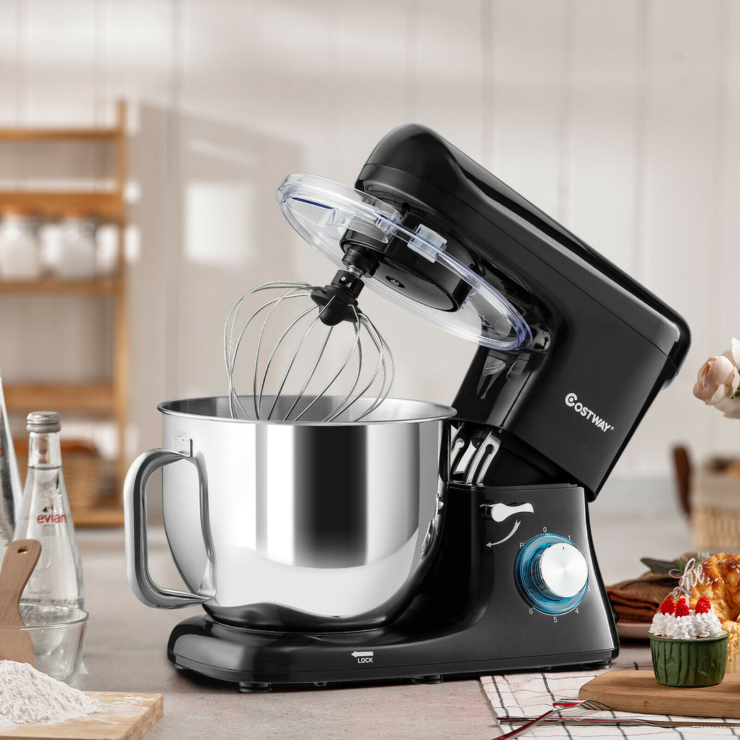 1400W Electric Stand Mixer 6 Adjustable Speed Kitchen Beater-Black
