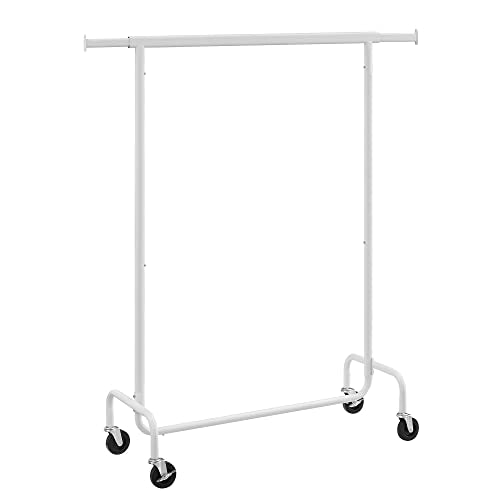 Clothes Rack on Wheels Matte White