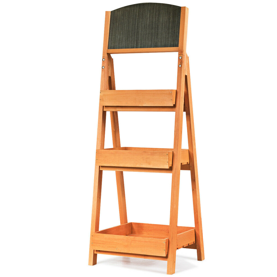 3-Tier Ladder Rack with Blackboard