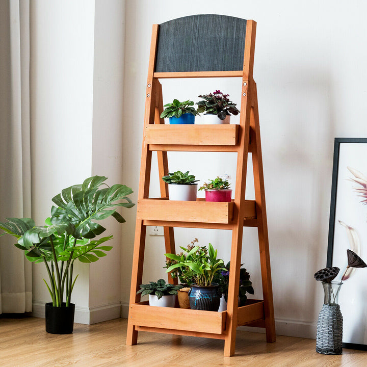 3-Tier Ladder Rack with Blackboard