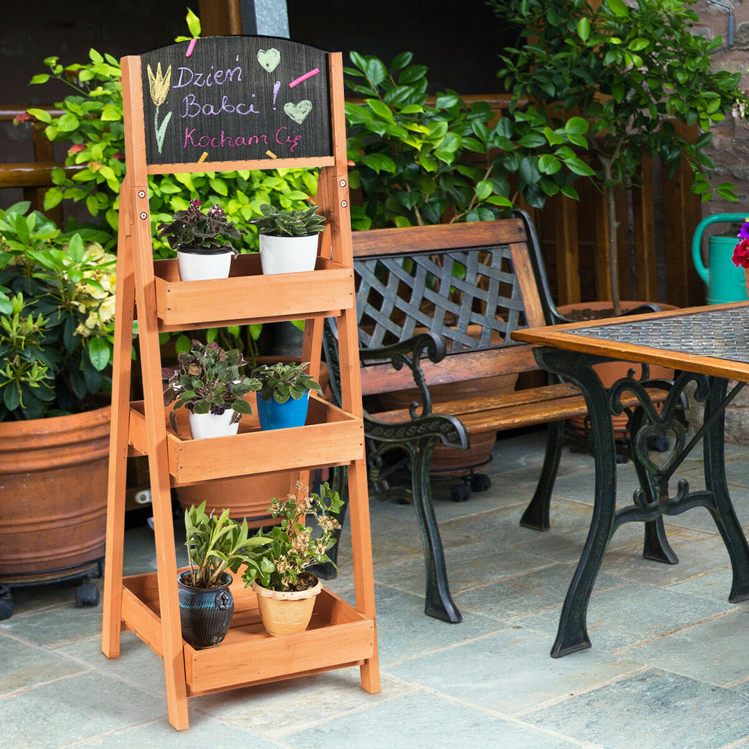 3-Tier Ladder Rack with Blackboard