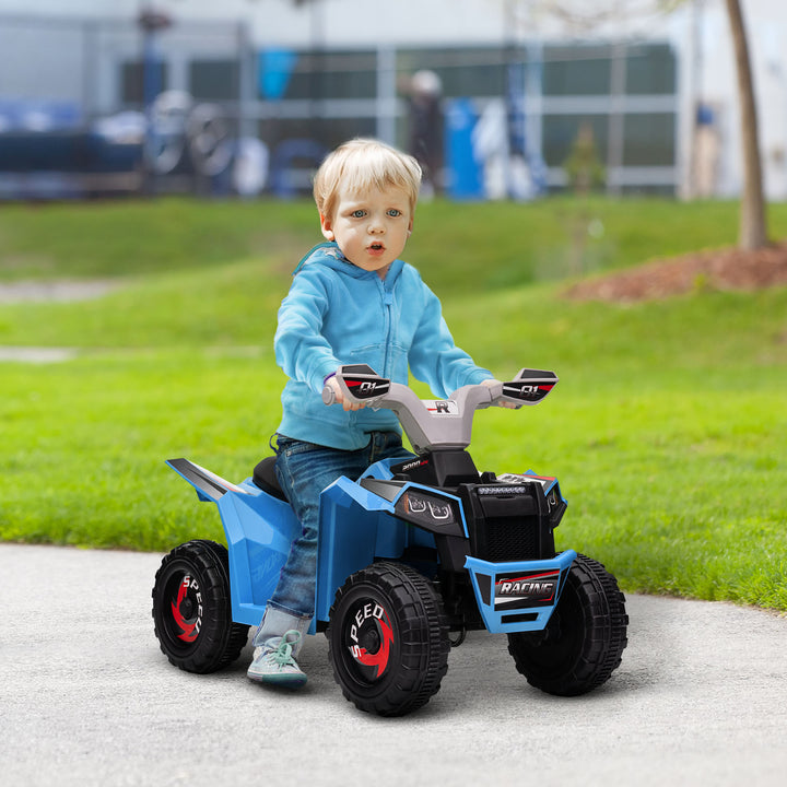 6V Quad Bike with Wear-Resistant Wheels, Forward Backward Function, for Ages 18-36 Months, Blue