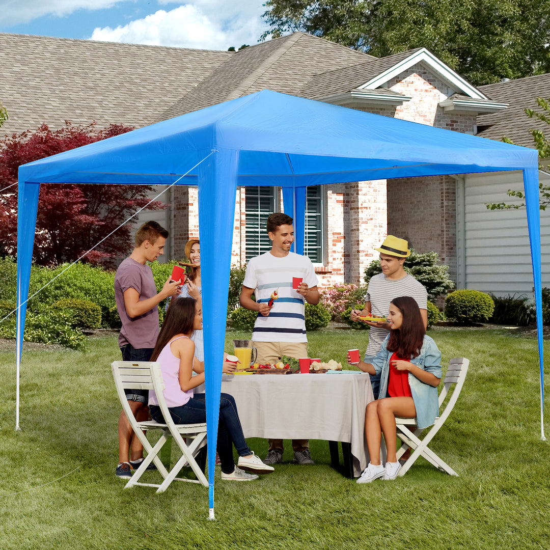 2.7m x 2.7m Garden Gazebo Marquee Party Tent Wedding Canopy Outdoor(Blue)