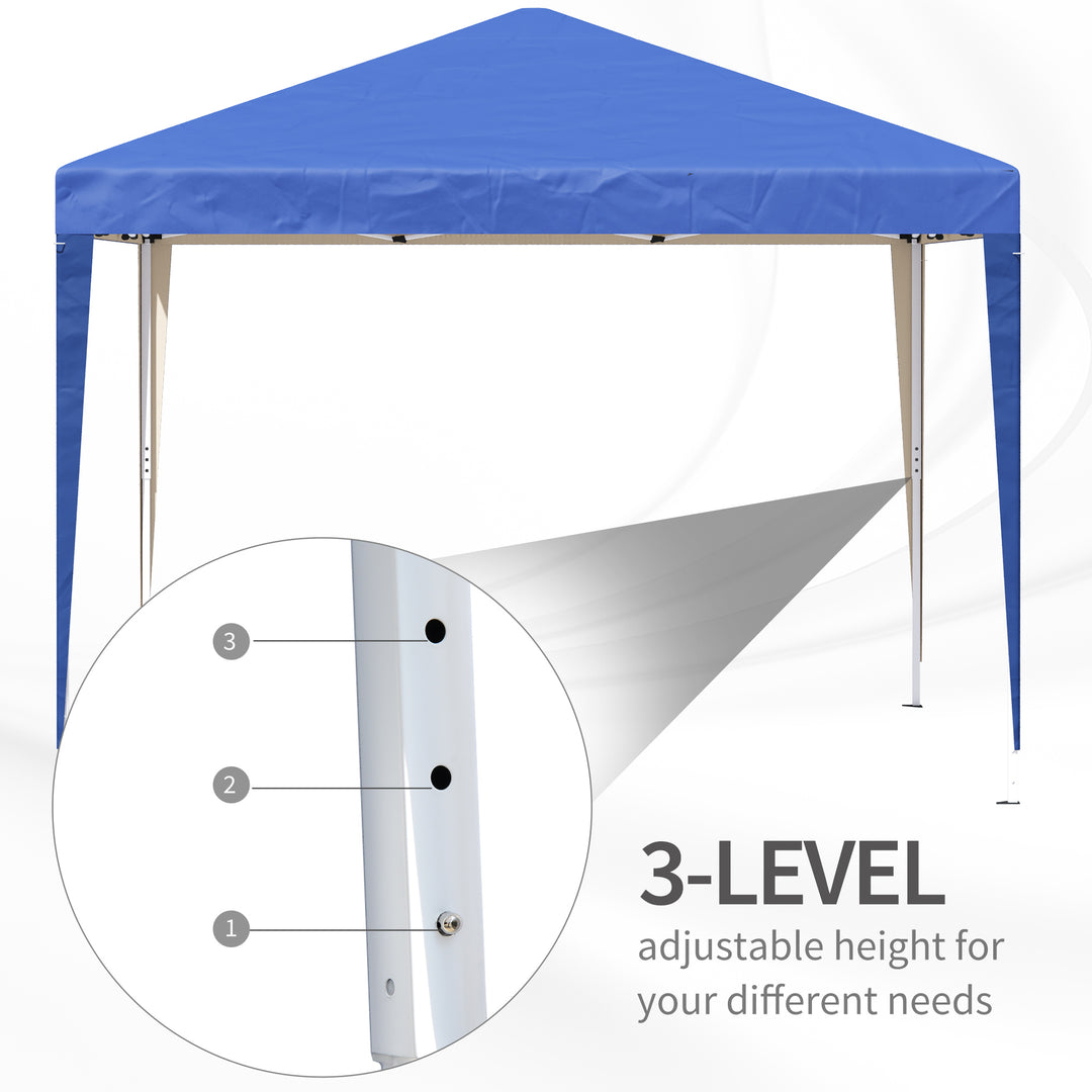 Garden Pop Up Gazebo Marquee Party Tent with Carrying Bag 3 x 3m - Blue