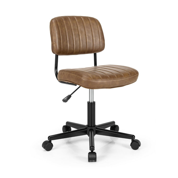 Adjustable Ergonomic Leisure Chair with PU Leather-Brown