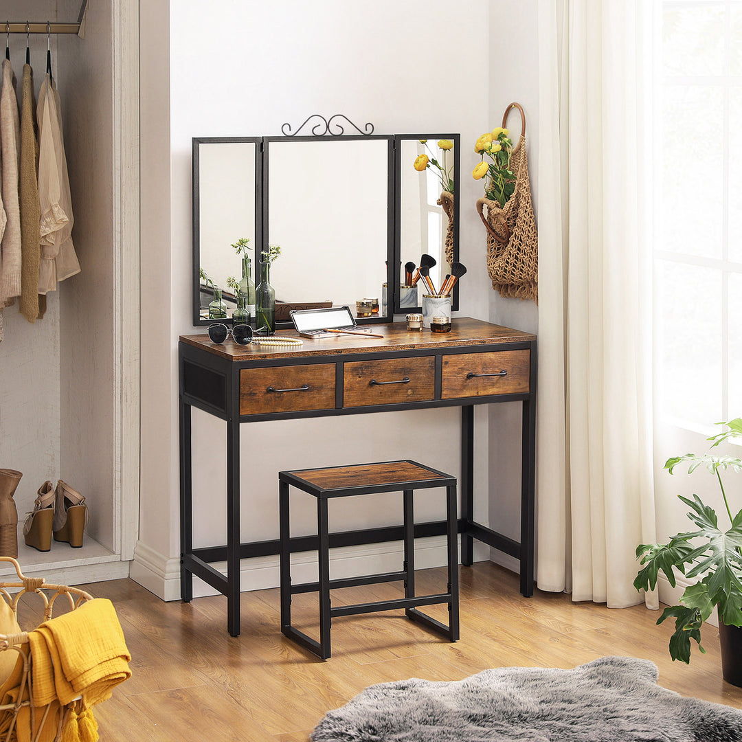 Vanity Table and Stool Set