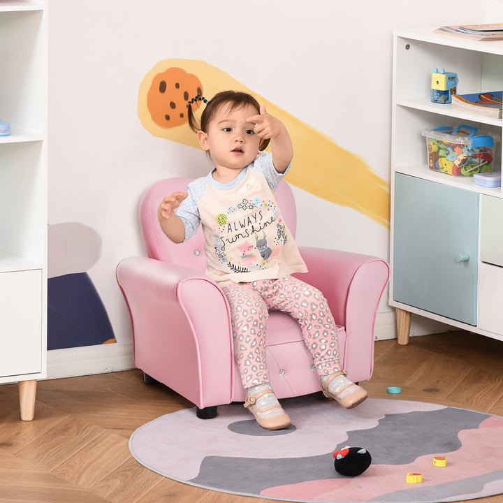 Kids Armchair, PVC-Pink