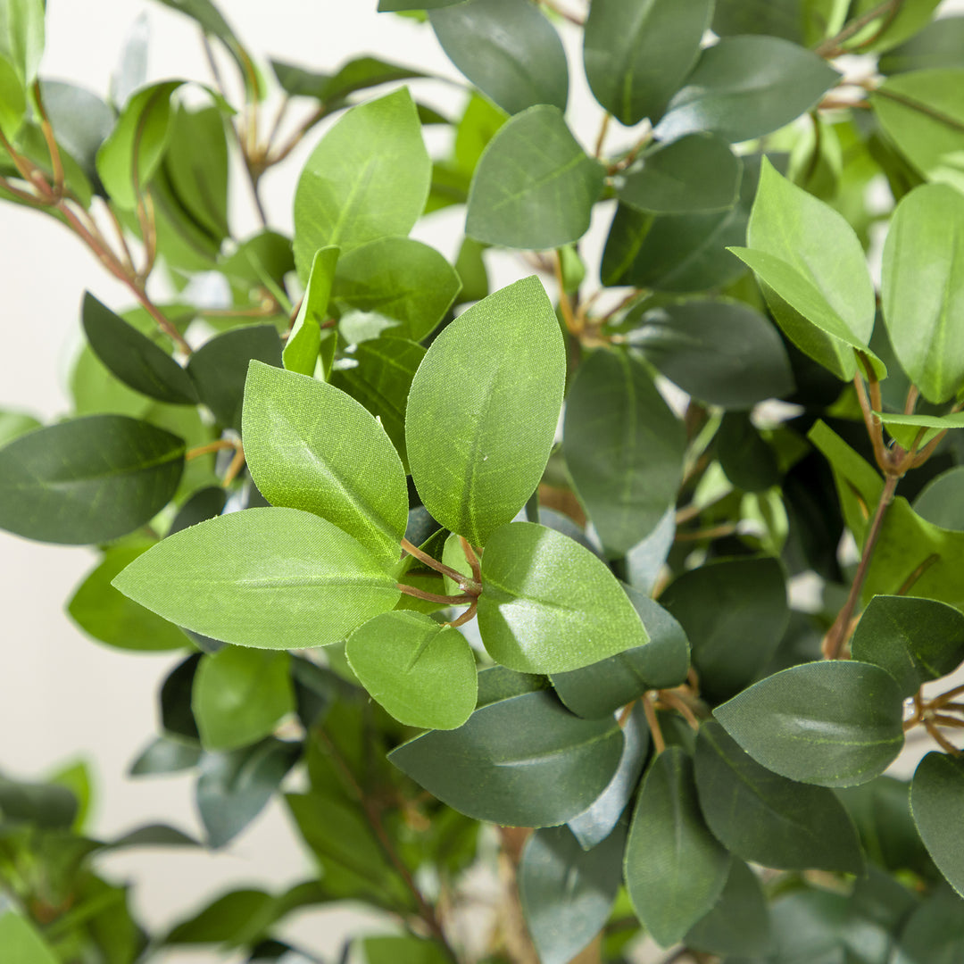 Artificial Plants Bay Leaf Laurel in Pot Fake Plants for Home Indoor Outdoor Decor, 16x16x120cm, Green