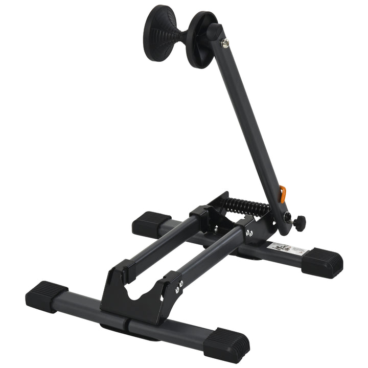 Foldable Bike Storage Stand Parking Rack Fit Max. 5.5cm Wide Wheel Metal Nylon Black