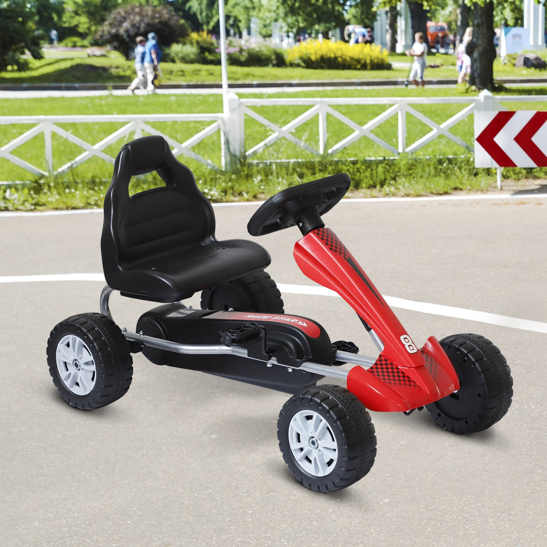 Kids Children Pedal Go Kart Ride On Car Toys Scooter Black &amp; Red