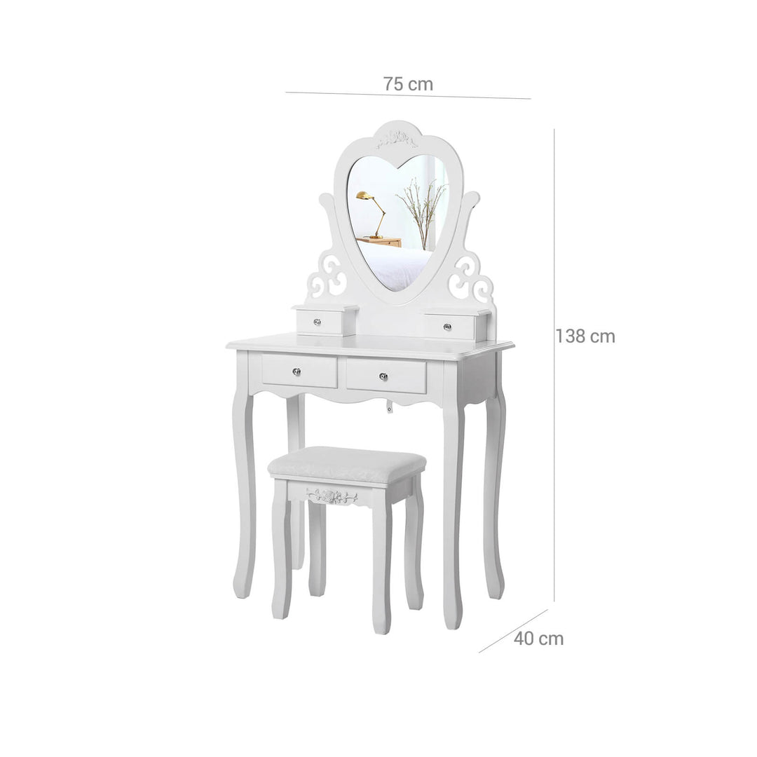 4 Drawers Dressing Table