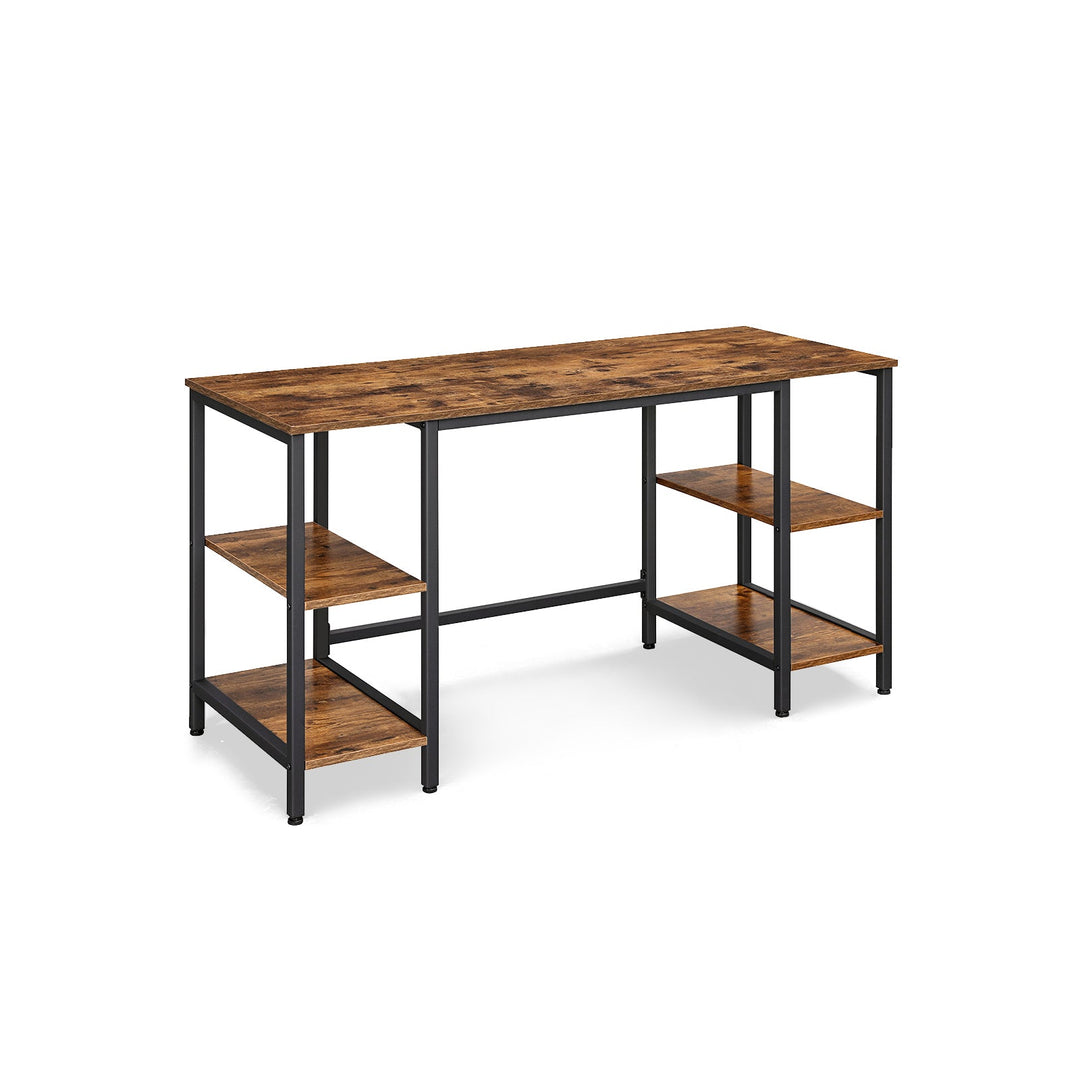Computer Desk with 4 Shelves