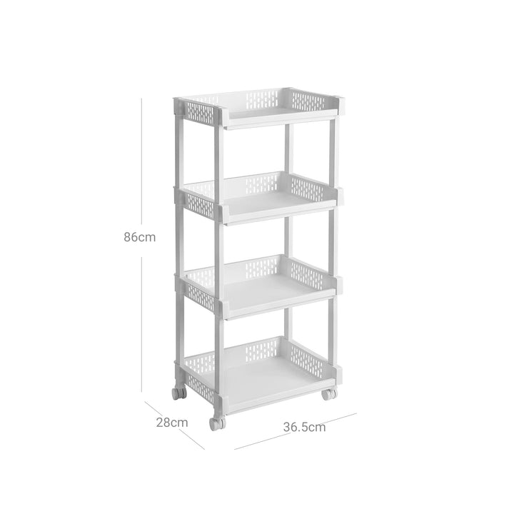 4 Shelves Kitchen Trolley