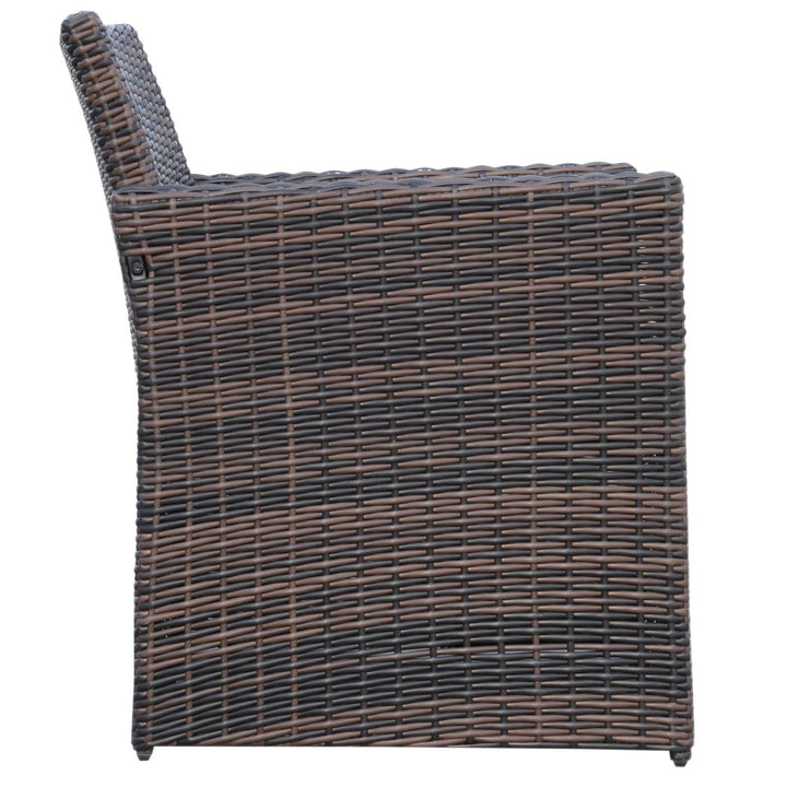 4-Seater Rattan Garden Sofa Set Outdoor Patio Wicker Weave 2-seater Bench Chairs &amp; Coffee Table Conservatory, Brown