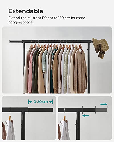 Clothes Rack on Wheels Matte Black