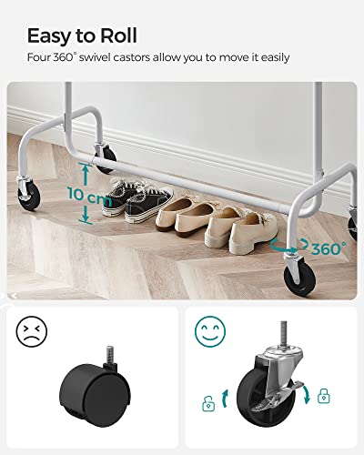 Clothes Rack on Wheels Matte White