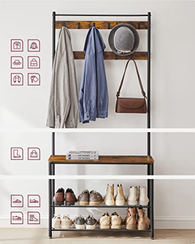 Coat Stand with Shoe Storage Bench