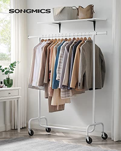 Clothes Rack on Wheels Matte White