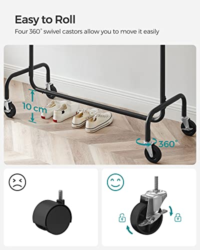 Clothes Rack on Wheels Matte Black