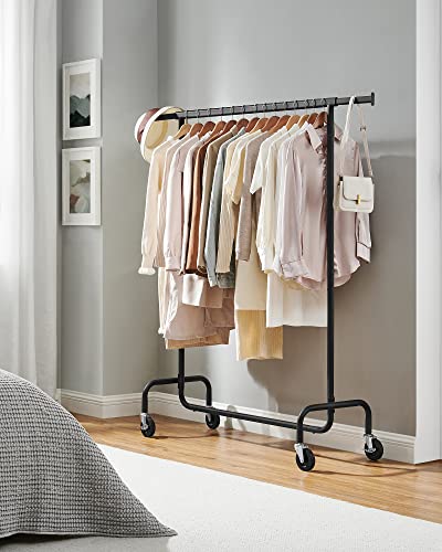 Clothes Rack on Wheels Matte Black