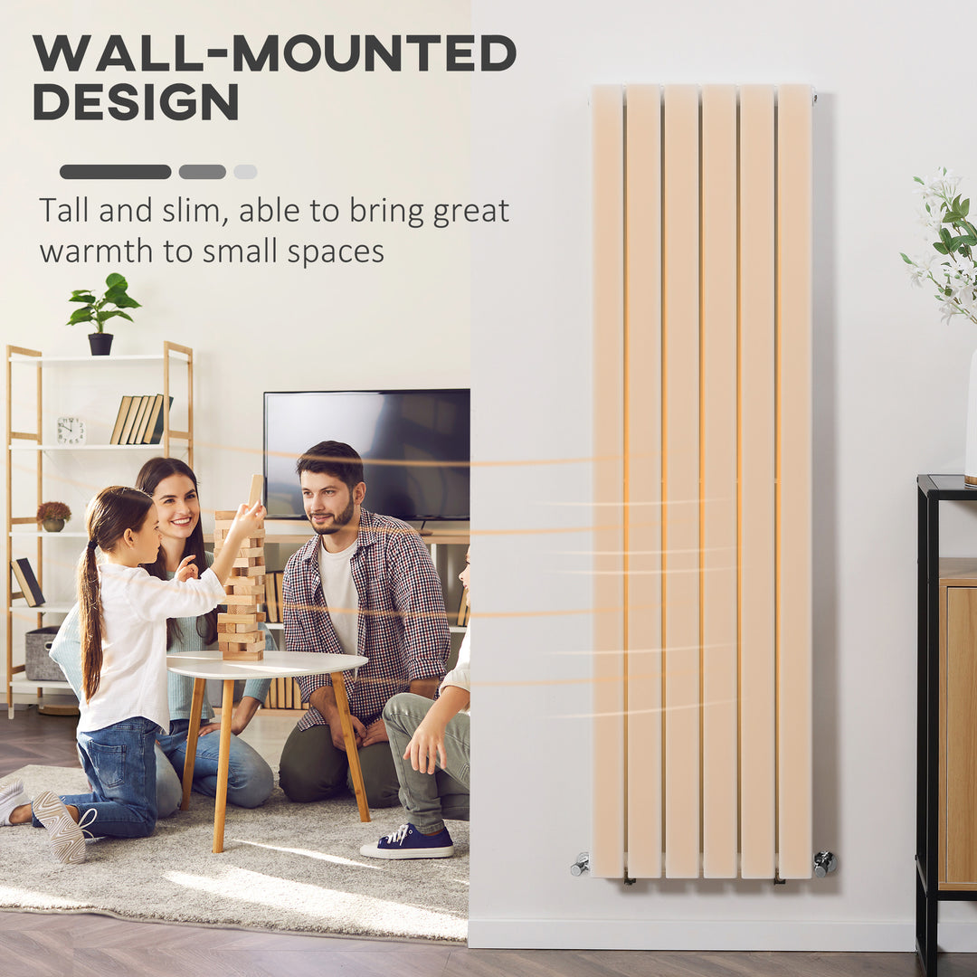 HOMCOM 46 x 160cm Space Heater, Water-filled Heater for Home, Horizontal Designer Radiators, Quick Warm up, Living room, Study, Bathrooms, White