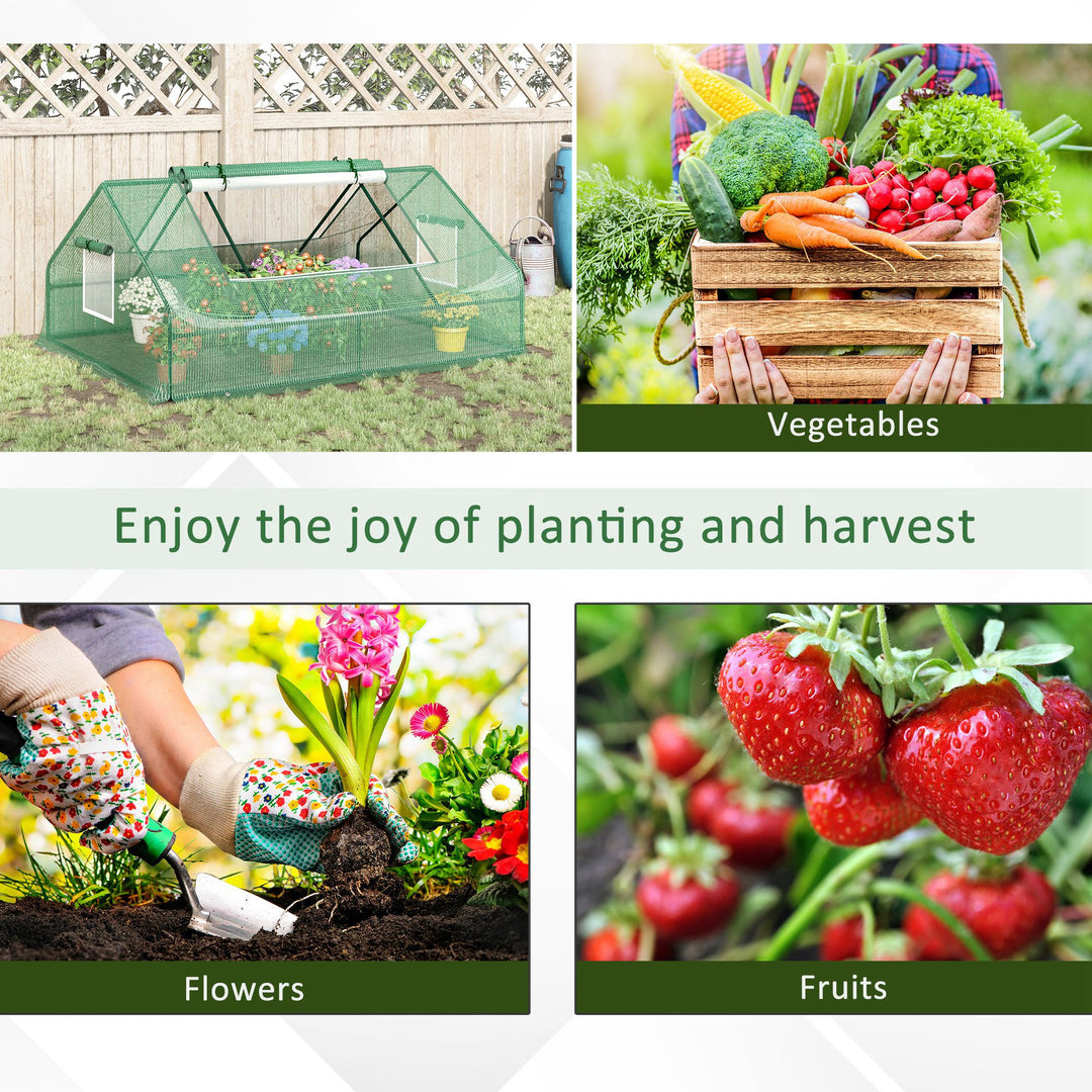 Mini Greenhouse Portable Flower Planter For Garden w/ Zipper