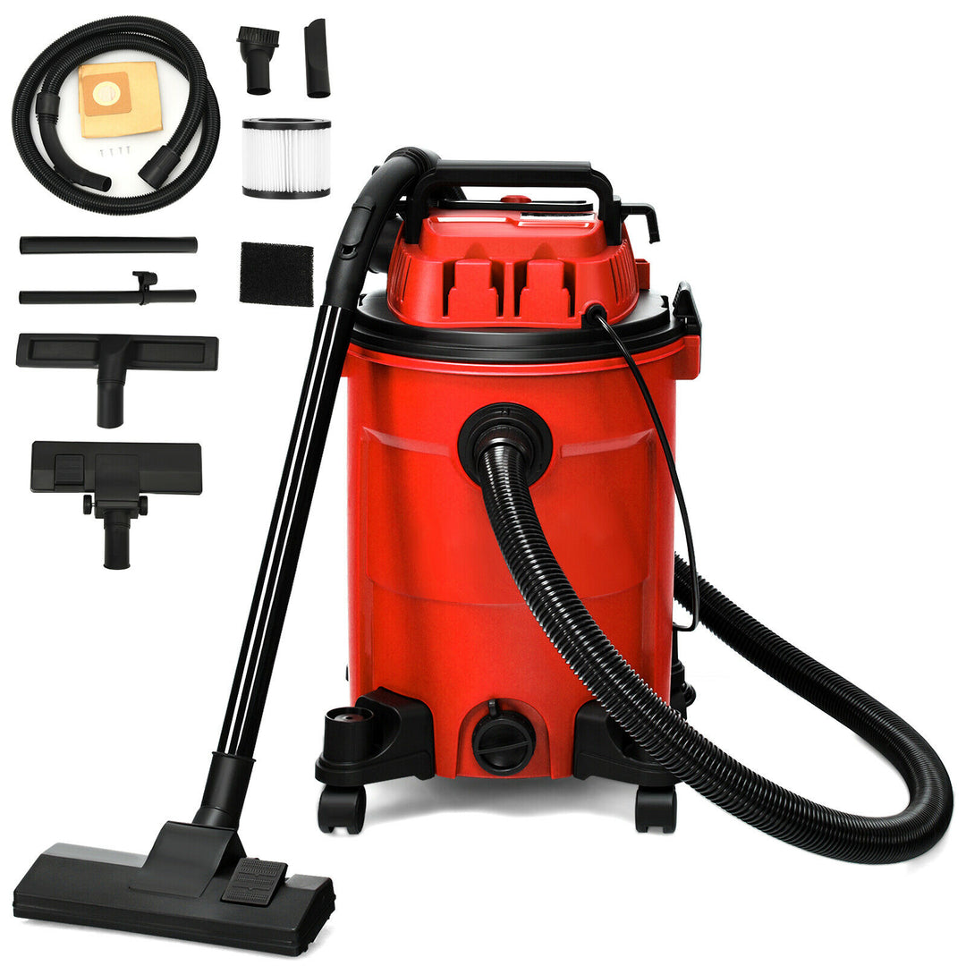 25L Portable Wet / Dry Vacuum Cleaner with Blower Function-Red