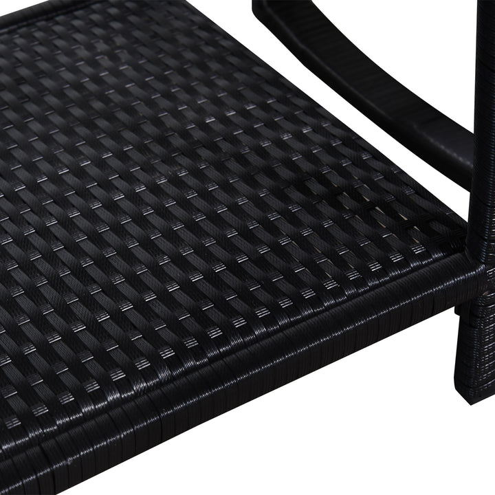 Rocking Set Patio Bistro Table Chairs Conversation w/ Cushion