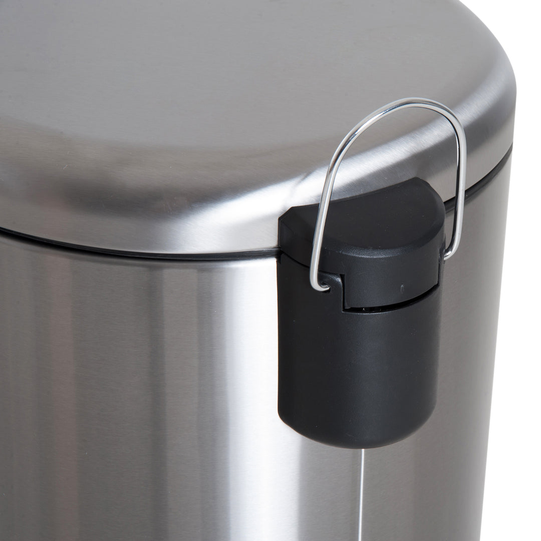 Foot Pedal Bin Stainless Steel Metal Waste Rubbish Lid Kitchen Garbage 30L