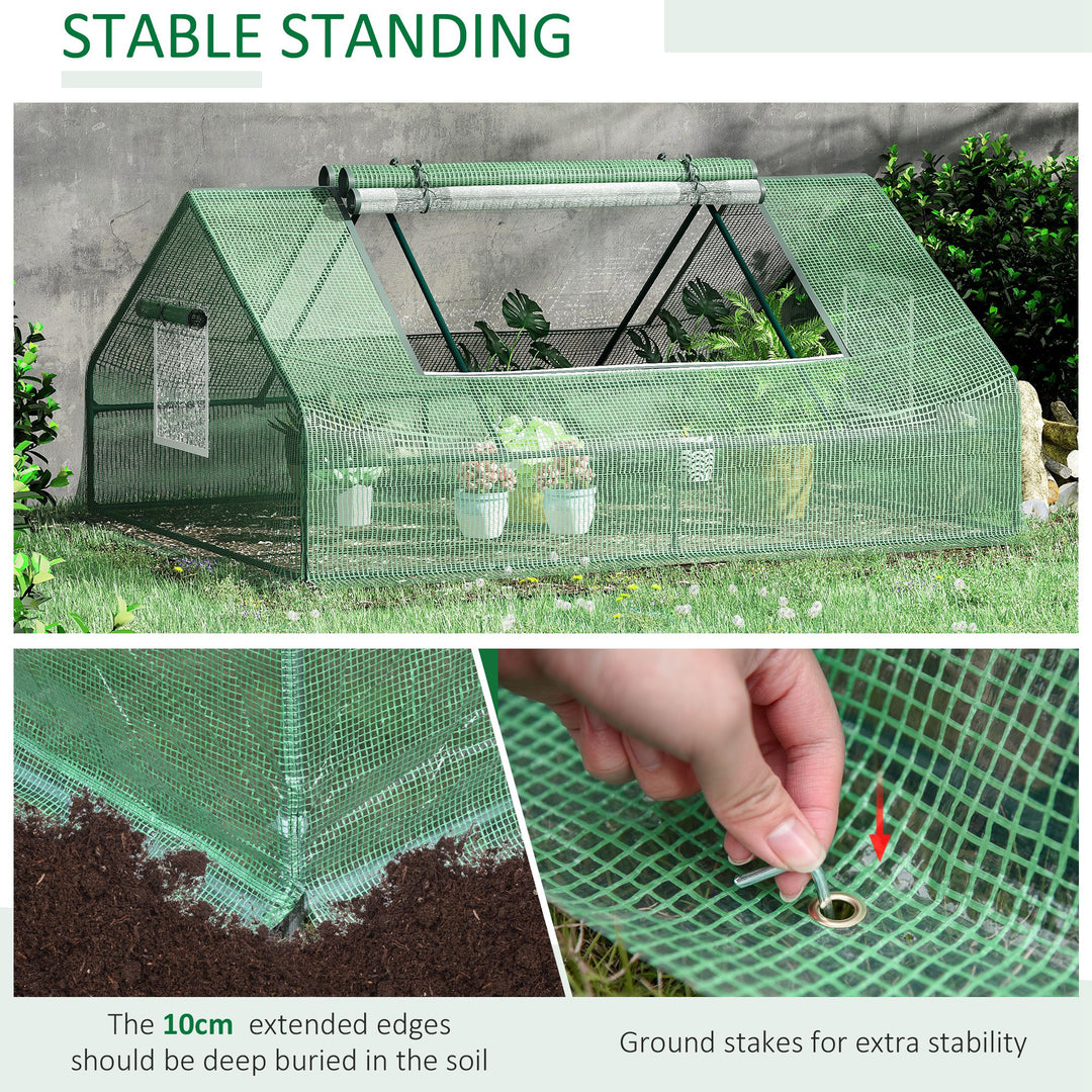 Mini Greenhouse Portable Flower Planter For Garden w/ Zipper