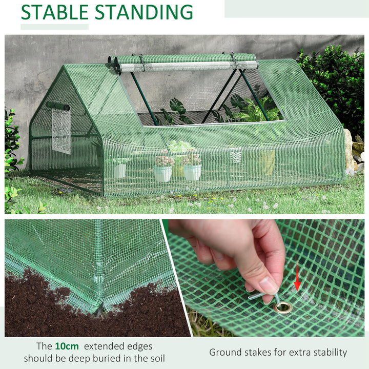 Mini Greenhouse Portable Flower Planter For Garden w/ Zipper