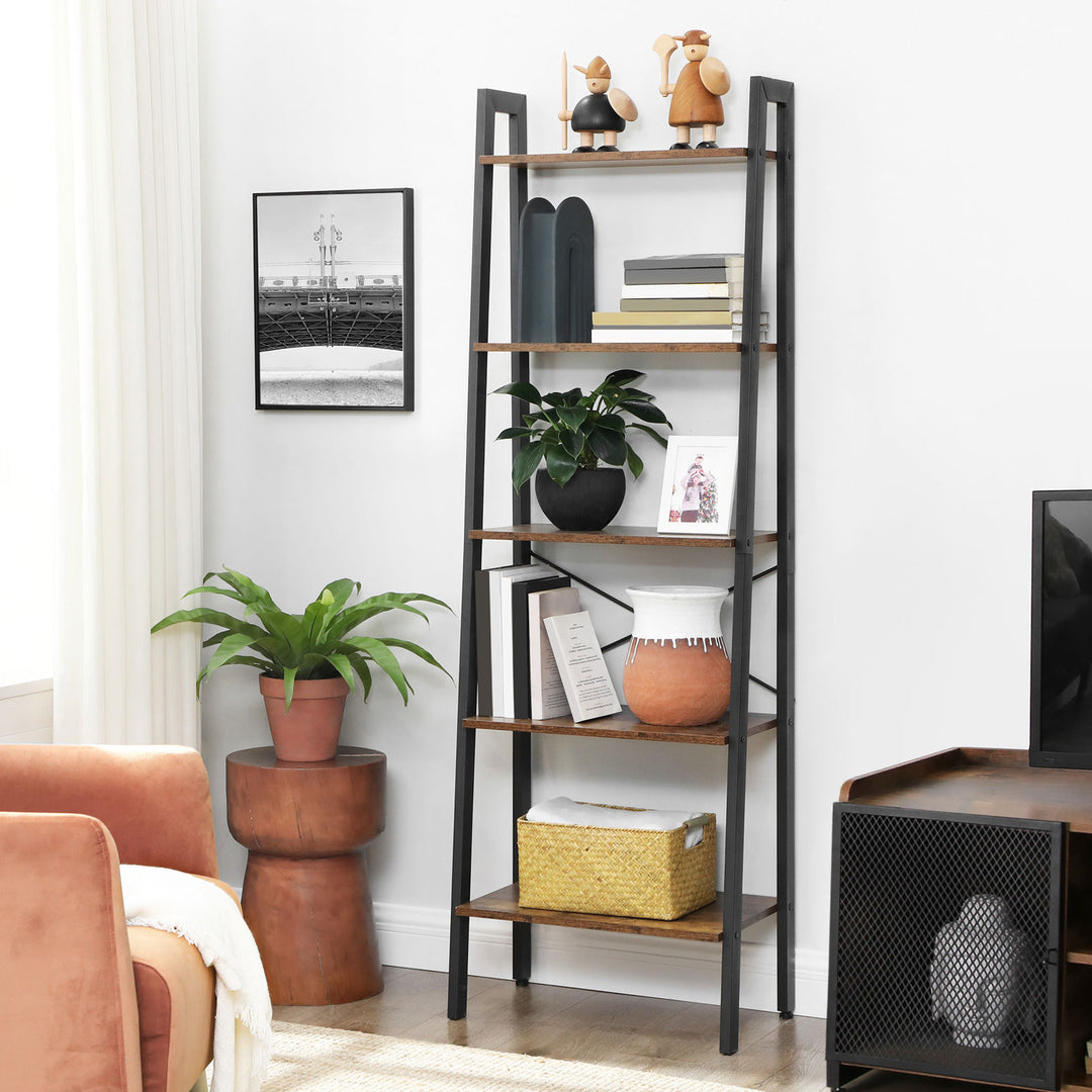 5 Tier Vintage Bookcase