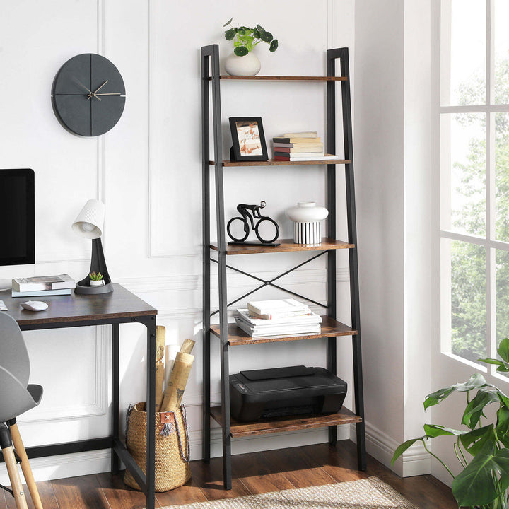5 Tier Vintage Bookcase