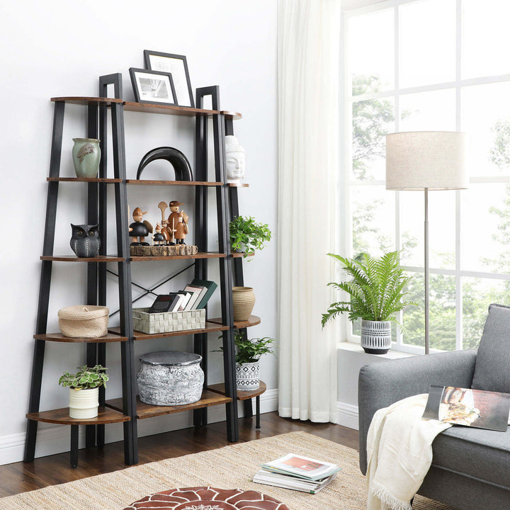 5 Tier Vintage Bookcase