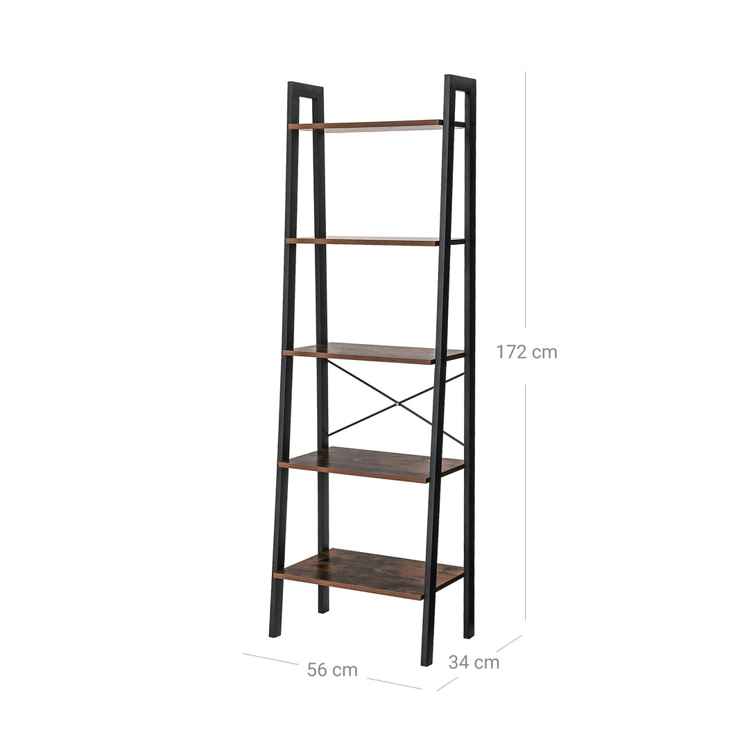 5 Tier Vintage Bookcase