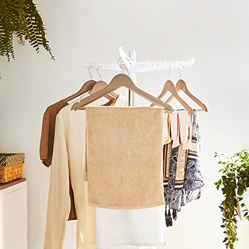 Clothes Drying Rack, Space-Saving and Foldable, Silver