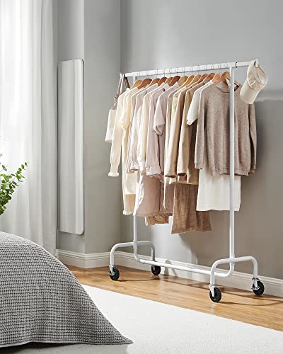 Clothes Rack on Wheels Matte White