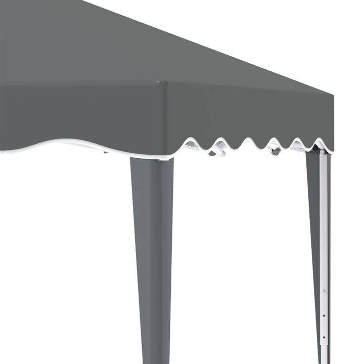 Outsunny 3x3(m) Pop Up Gazebo Canopy, Foldable Tent with Carry Bag, Adjustable Height, Wave Edge, Garden Outdoor Party Tent, Grey