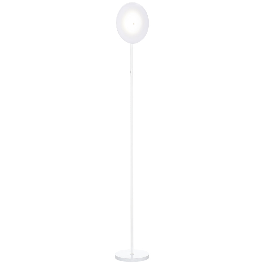 LED Floor Lamp 18W Uplighter Reading Standing Light with Adjustable Head 3 Brightness Levels Touch Control Industrial Style, White