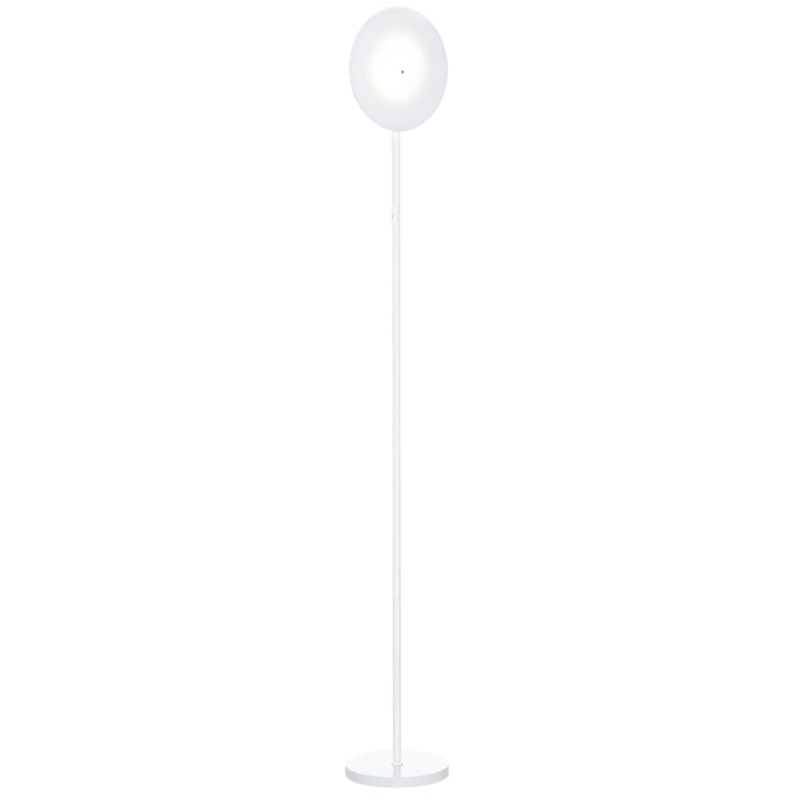 LED Floor Lamp 18W Uplighter Reading Standing Light with Adjustable Head 3 Brightness Levels Touch Control Industrial Style, White