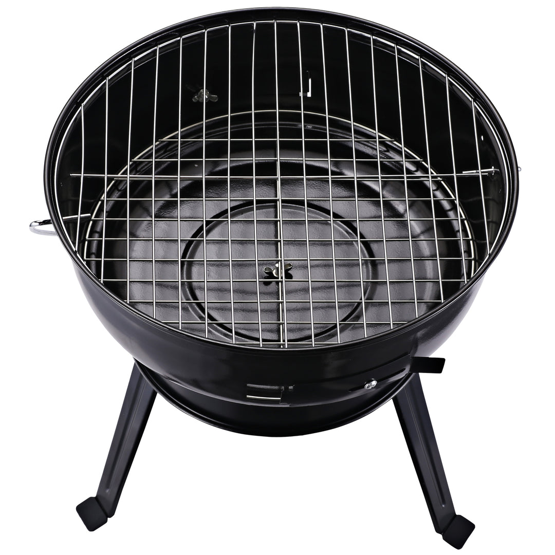 Charcoal BBQ Charcoal Grill Metal Portable Tripod Grill Black