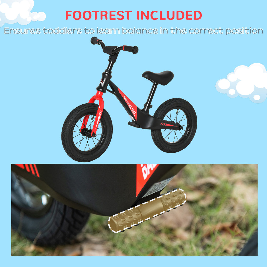 Kids Balance Bike, Adjustable Handlebar, Padded Seat, for 3-6 Years Old, Black