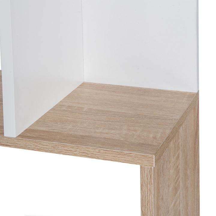 Particle Board 4-tier Storage Display Shelving Bookcase Unit Divider S Shape design Divider Unit