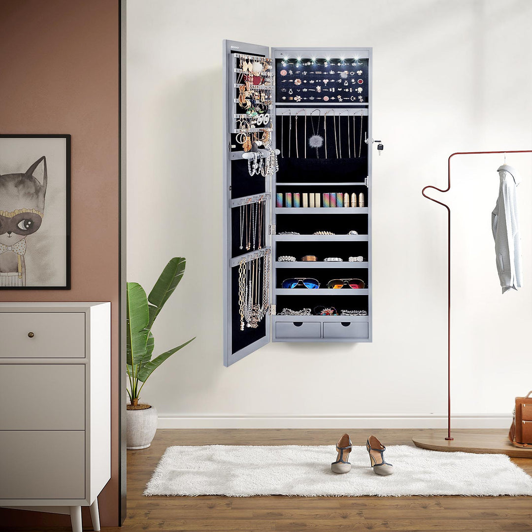 6 LEDs Jewelry Armoire