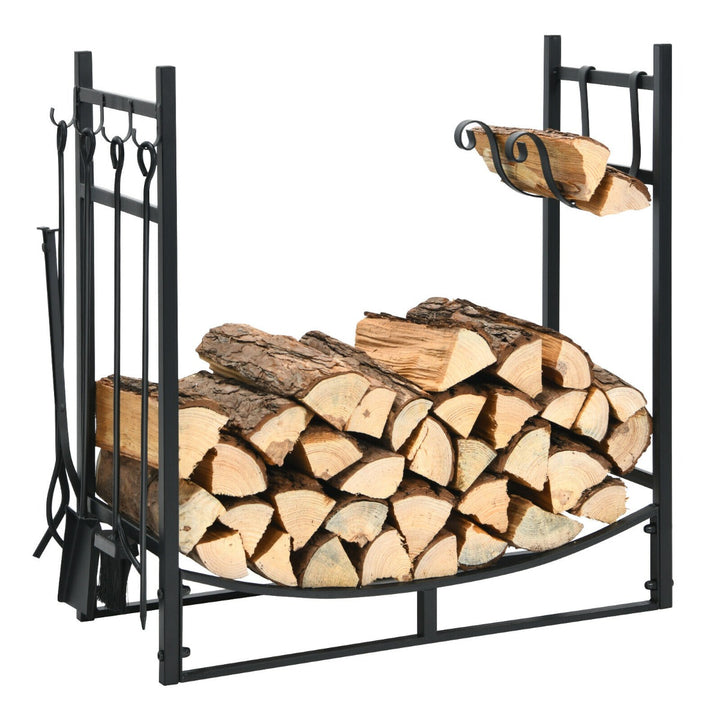 Wood Stacker Stand with Kindling Holders-30"