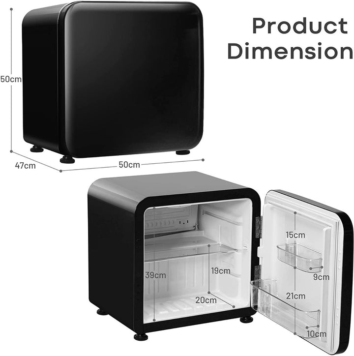 Compact Refrigerator with Reversible Door-Black